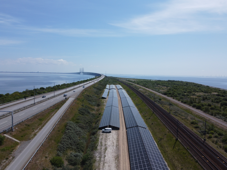 2,8 MW solcellepark til Øresundsbron